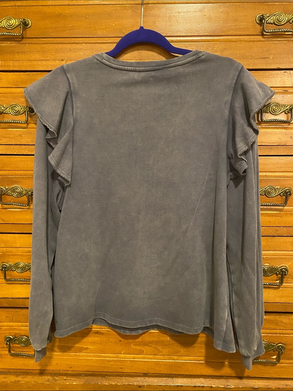 Universal Thread Ruffle Shoulder Sweatshirt - Picture 2 of 4